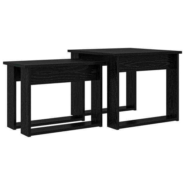 Комплект кафе маса 2 pcs Черния дъб Инженерно дърво