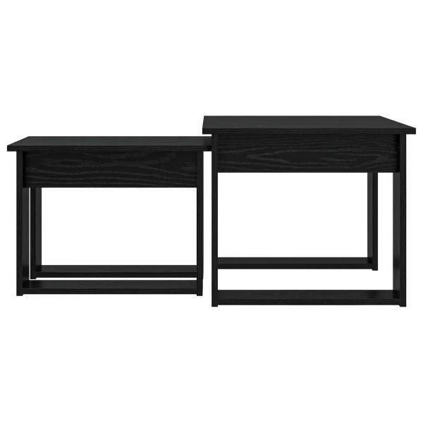 Комплект кафе маса 2 pcs Черния дъб Инженерно дърво