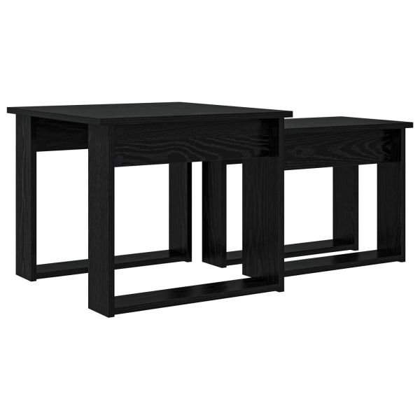 Комплект кафе маса 2 pcs Черния дъб Инженерно дърво