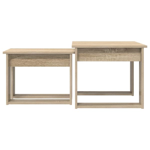 Комплект кафе маса 2 pcs Сонома дъб Инженерно дърво