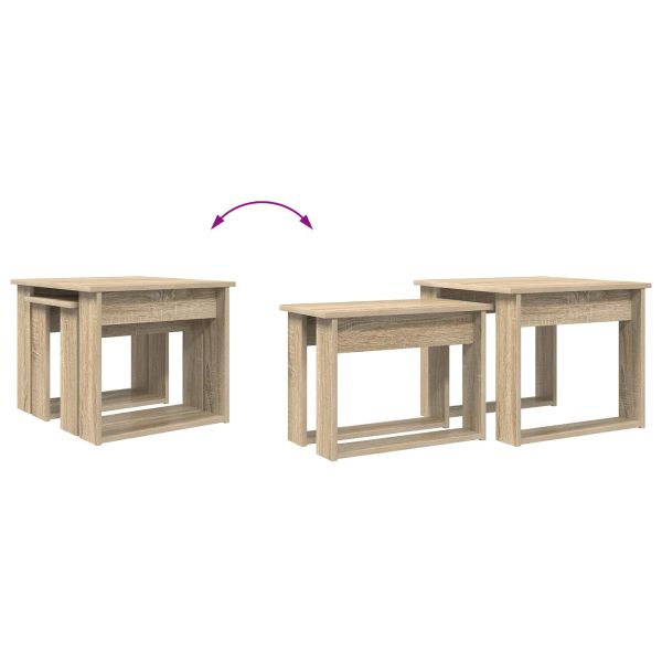 Комплект кафе маса 2 pcs Сонома дъб Инженерно дърво
