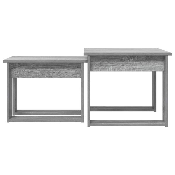 Комплект кафе маса 2 pcs Сив Сонома Инженерно дърво