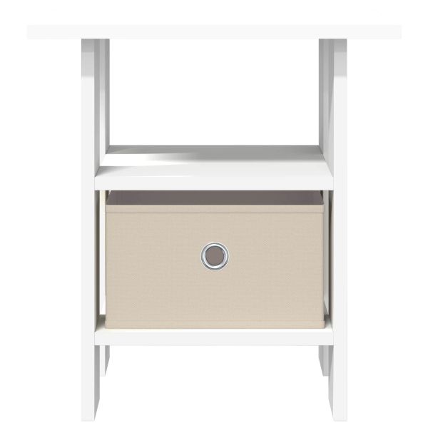 Нощно шкафче 2 pcs Бяло 41 x 40 x 45 см Инженерно дърво