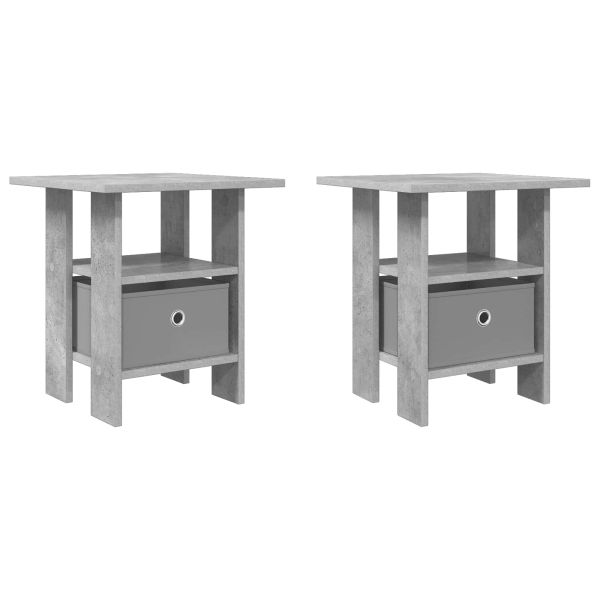 Нощно шкафче с чекмедже 2 pcs Циментено сиво 41 x 40 x 45 см