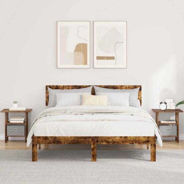 Нощно шкафче 2 pcs Димян дъб 41 x 40 x 45 см Инженерно дърво
