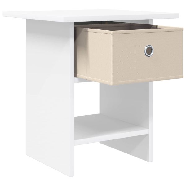 Нощно шкафче 2 pcs Бяло 41 x 40 x 45 см Инженерно дърво