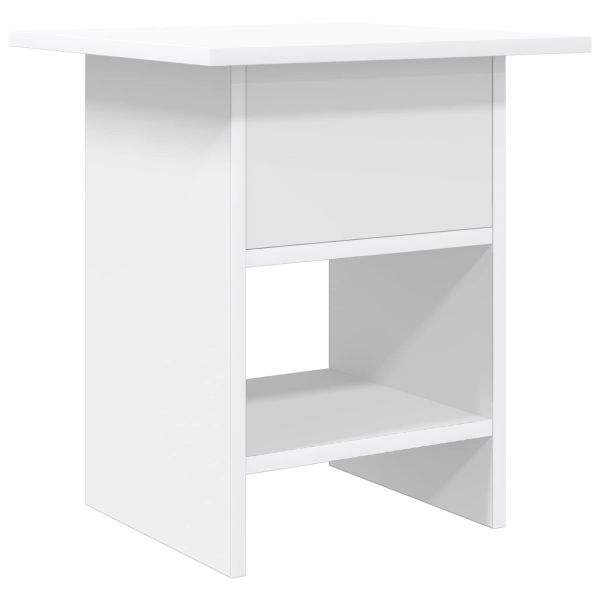 Нощно шкафче 2 pcs Бяло 41 x 40 x 45 см Инженерно дърво