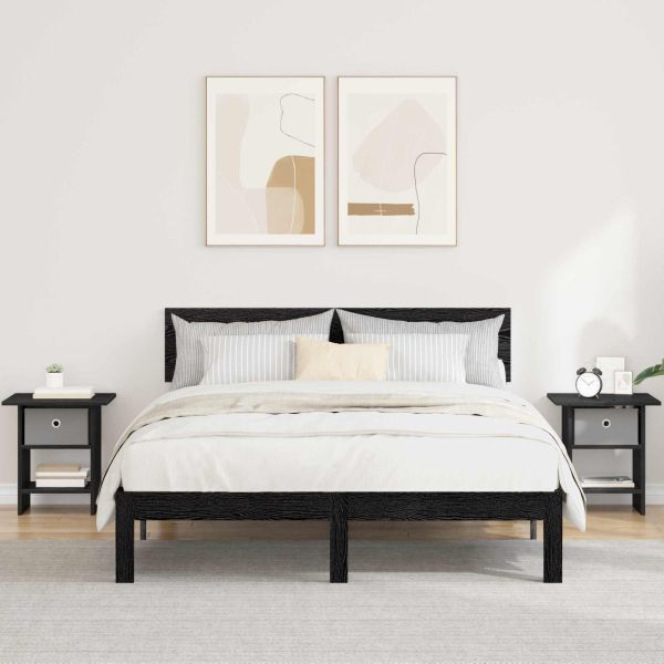 Нощно шкафче 2 pcs Черния дъб 41 x 40 x 45 см Инженерно дърво