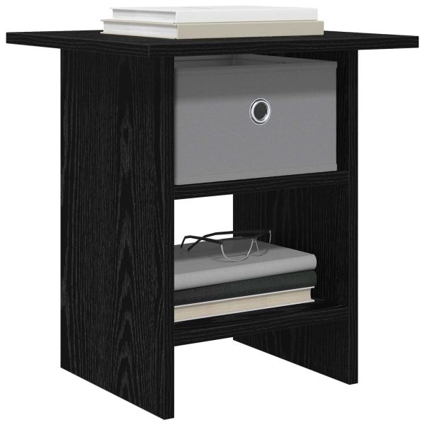 Нощно шкафче 2 pcs Черния дъб 41 x 40 x 45 см Инженерно дърво
