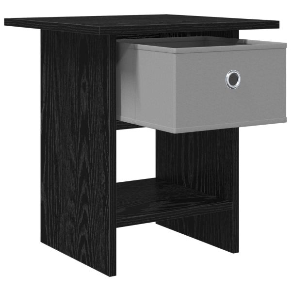 Нощно шкафче 2 pcs Черния дъб 41 x 40 x 45 см Инженерно дърво