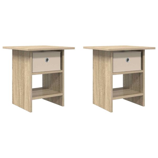 Нощно шкафче 2 pcs Сонома дъб 41 x 40 x 45 см Инженерно дърво