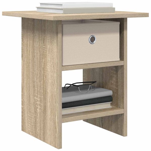 Нощно шкафче 2 pcs Сонома дъб 41 x 40 x 45 см Инженерно дърво