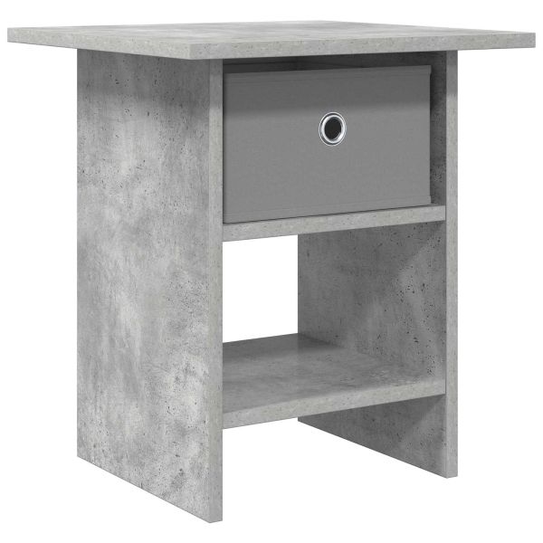 Нощно шкафче Циментено сиво 41 x 40 x 45 см Инженерно дърво