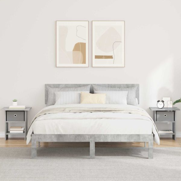 Нощно шкафче с чекмедже 2 pcs Циментено сиво 41 x 40 x 45 см