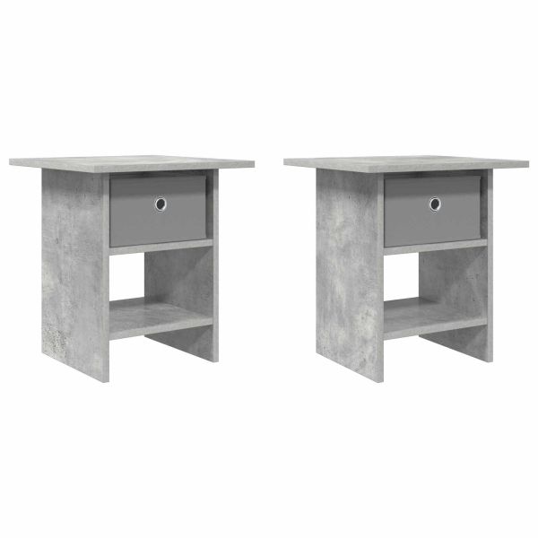 Нощно шкафче с чекмедже 2 pcs Циментено сиво 41 x 40 x 45 см