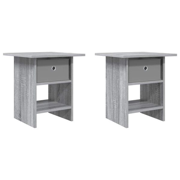 Нощно шкафче 2 pcs Сив Сонома 41 x 40 x 45 см Инженерно дърво