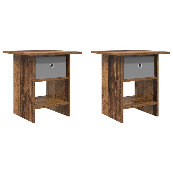 Нощно шкафче 2 pcs Старо дърво 41 x 40 x 45 см Инженерно дърво