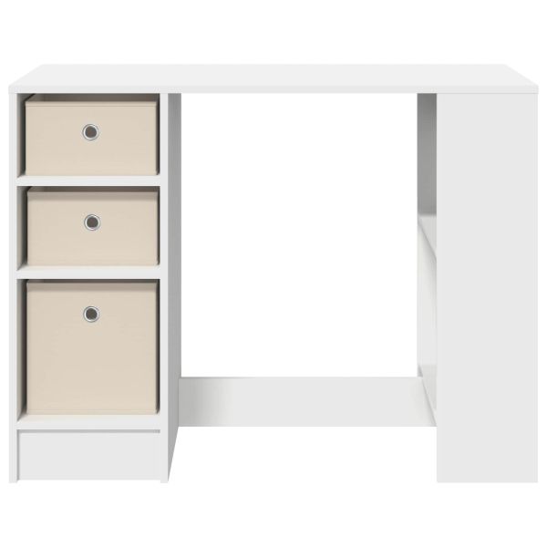 Бюро с чекмедже с рафт Бяло 100 x 40 x 75 cm Инженерно дърво