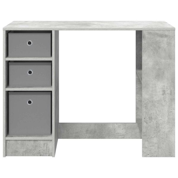 Бюро с чекмедже Циментено сиво 100 x 40 x 75 cm Инженерно дърво