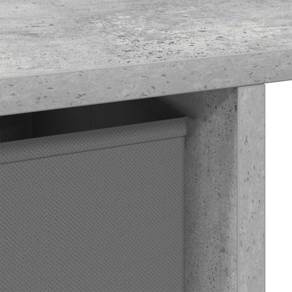 Бюро с чекмедже Циментено сиво 100 x 40 x 75 cm Инженерно дърво