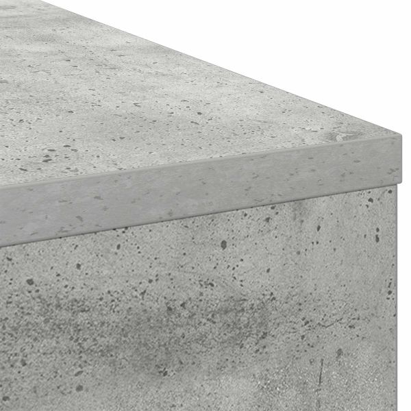 Бюро с чекмедже Циментено сиво 100 x 40 x 75 cm Инженерно дърво