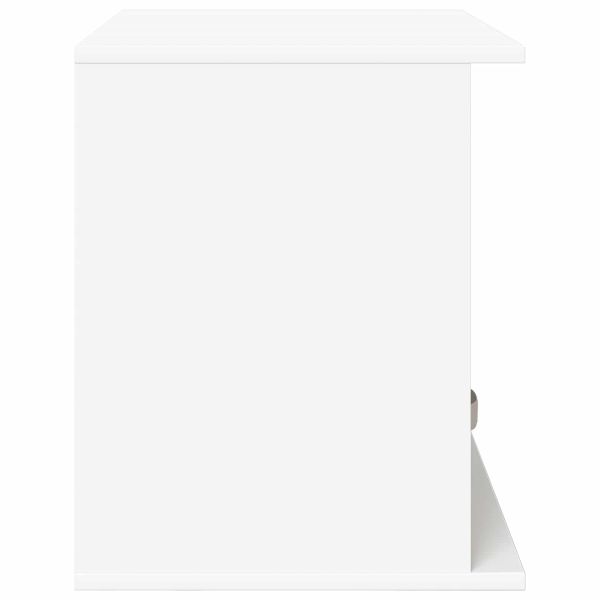 Стойка за телевизор с чекмедже Бяло 79 x 40 x 48 см