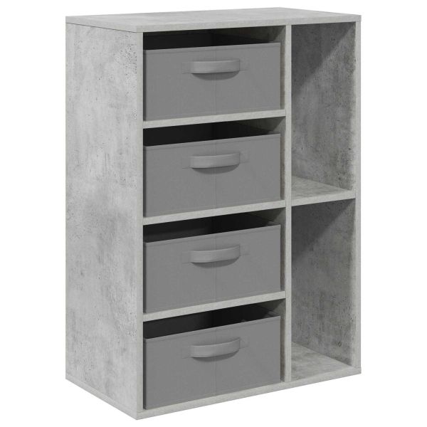 Служебен шкаф с чекмедже Циментено сиво 60 x 33,5 x 84 см