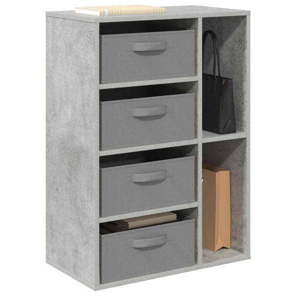 Служебен шкаф с чекмедже Циментено сиво 60 x 33,5 x 84 см