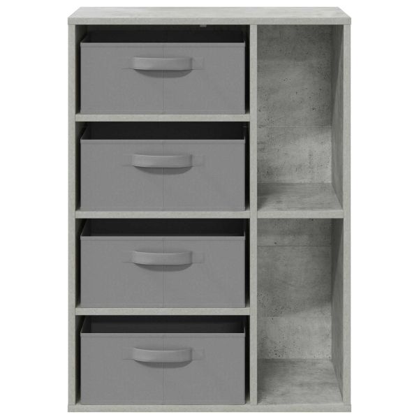 Служебен шкаф с чекмедже Циментено сиво 60 x 33,5 x 84 см