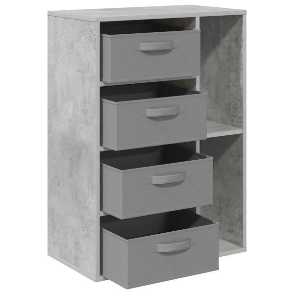 Служебен шкаф с чекмедже Циментено сиво 60 x 33,5 x 84 см