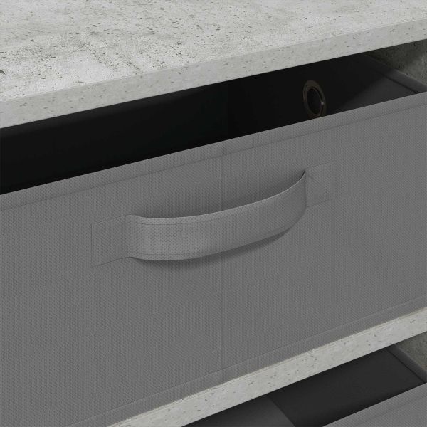 Служебен шкаф с чекмедже Циментено сиво 60 x 33,5 x 84 см