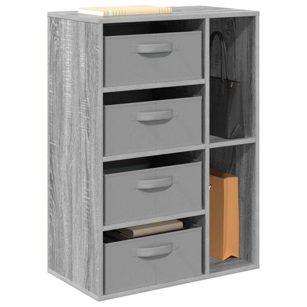 Служебен шкаф с чекмедже Сив Сонома 60 x 33,5 x 84 см