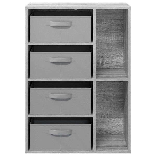 Служебен шкаф с чекмедже Сив Сонома 60 x 33,5 x 84 см