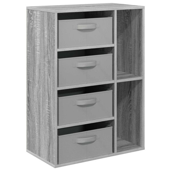 Служебен шкаф с чекмедже Сив Сонома 60 x 33,5 x 84 см