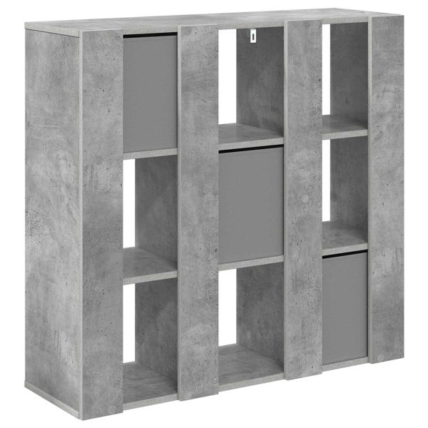 Служебен шкаф с чекмедже Циментено сиво 88,5 x 29 x 84,5 см