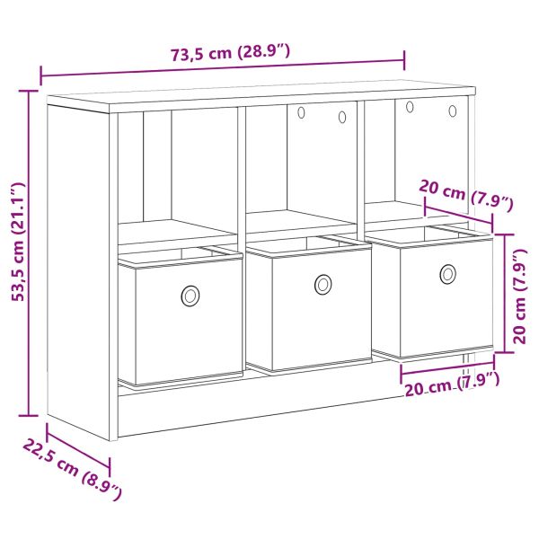 Служебен шкаф с чекмедже Сонома дъб 73,5 x 22,5 x 53,5 см