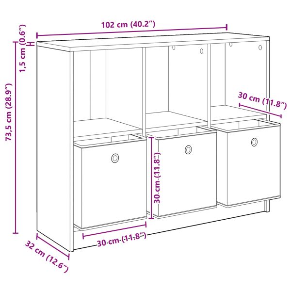 Служебен шкаф с чекмедже Дъб 102 x 32 x 73,5 см