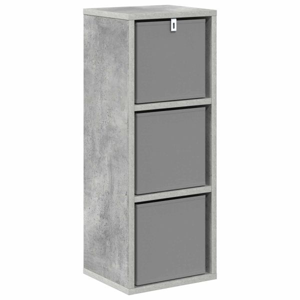 Служебен шкаф с чекмедже Циментено сиво 25,5 x 22 x 69,5 см