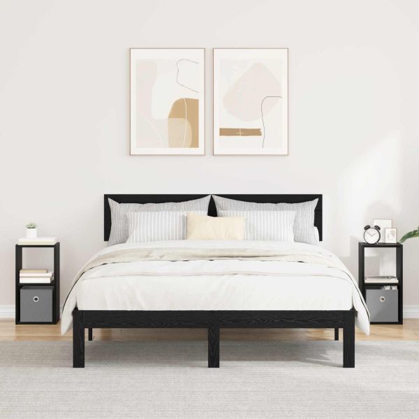 Нощно шкафче с чекмедже 2 pcs Черния дъб 25,5 x 22 x 49,5 см
