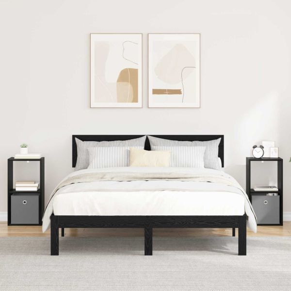 Нощно шкафче с чекмедже 2 pcs Черния дъб 30,5 x 27 x 59,5 см