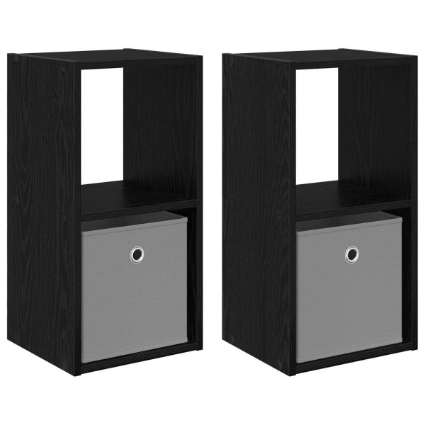 Нощно шкафче с чекмедже 2 pcs Черния дъб 30,5 x 27 x 59,5 см