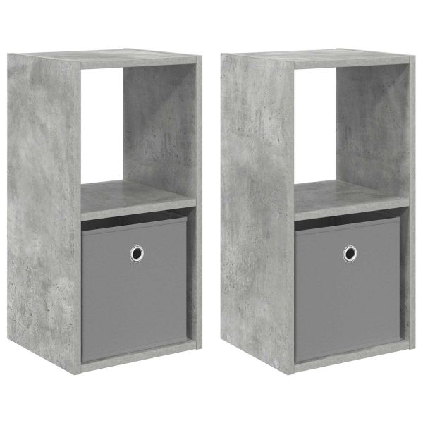 Нощно шкафче 2 pcs Циментено сиво 30,5 x 27 x 59,5 см