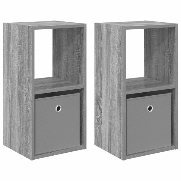 Нощно шкафче с чекмедже 2 pcs Сив Сонома 30,5 x 27 x 59,5 см