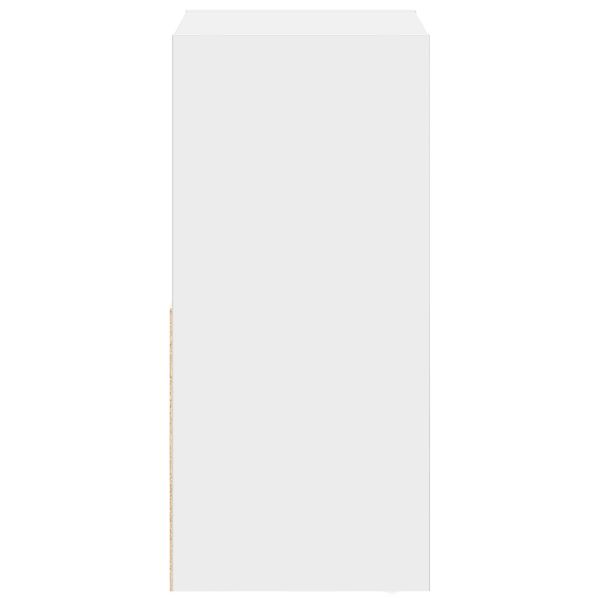 Нощно шкафче с чекмедже Бяло 35 x 32 x 68,5 см Инженерно дърво