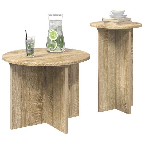 Комплект помощни маси 2 pcs Дъб сонома Инженерна дървесина