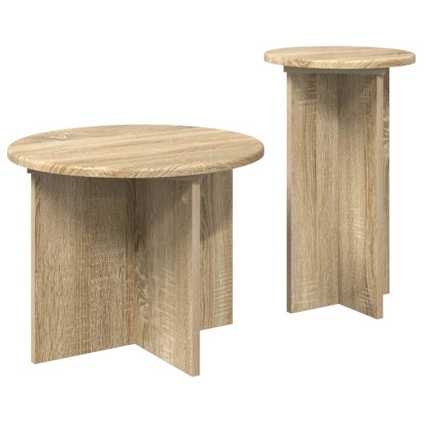 Комплект помощни маси 2 pcs Дъб сонома Инженерна дървесина
