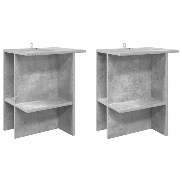 Масичка за кафе 2 pcs Бетонно сиво 40 x 30 x 49 см