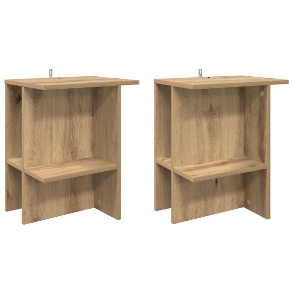 Масичка за кафе 2 pcs Дъб артизан 40 x 30 x 49 см