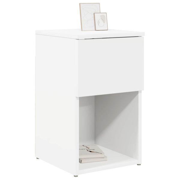 Шкаф за легло 2 pcs Бяло 29 х 31,5 х 49 см Инженерна дървесина