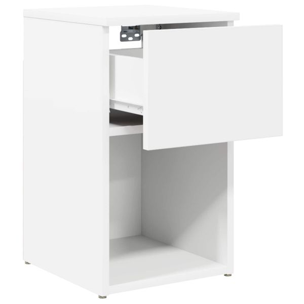 Шкаф за легло 2 pcs Бяло 29 х 31,5 х 49 см Инженерна дървесина